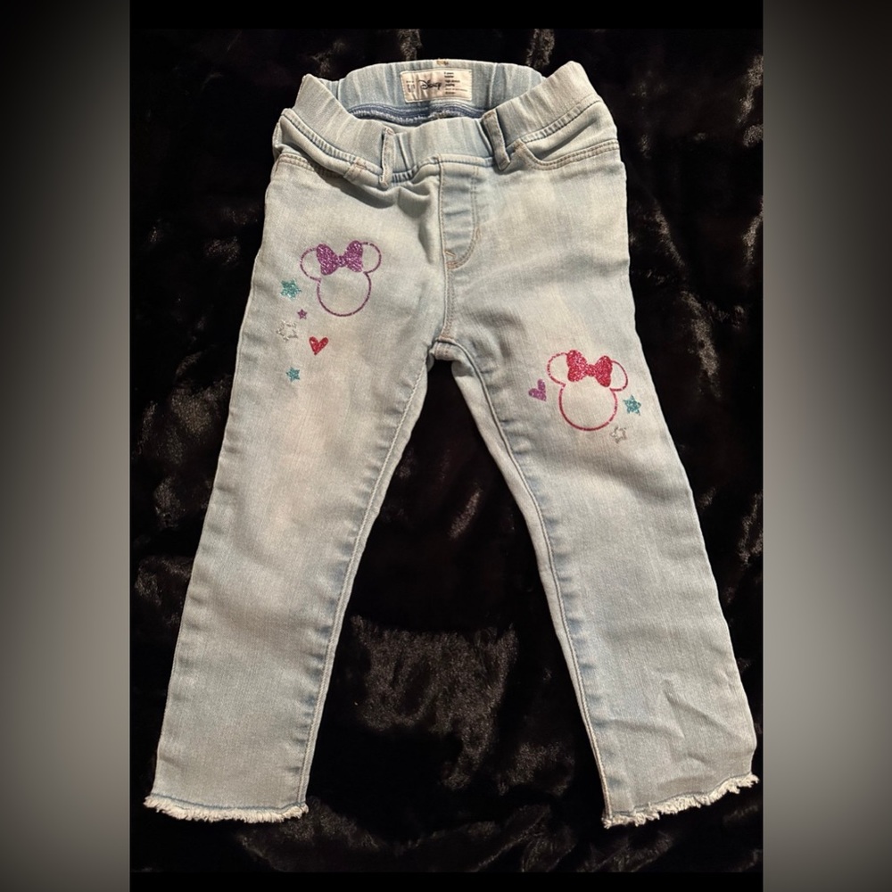 Gap Disney Minnie Mouse Toddler Girl Jegging Jeans size 3T EUC
